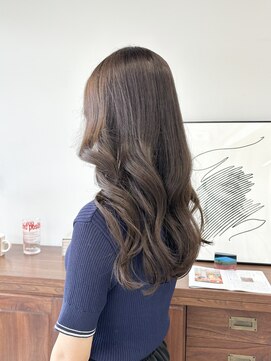 ヘアー アイス 御器所本店(HAIR ICI) ブリーチなしアッシュブラウングレージュレイヤー冬カラー20代