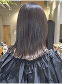 *20代30代切りっぱなしボブタッセルボブ顔周りレイヤーオリーブ