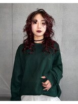 ヴァーディ オモテサンドウ(Vardy omotesando)&nbsp;Wine/ワインレッド 赤髪 暗髪 巻き髪 表参道ブリーチ