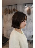 外ハネでカジュアルボブスタイル◎