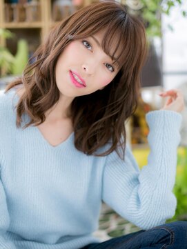 カバーヘア ブリス 上尾西口店(COVER HAIR bliss) *bliss上尾*とろみカールが大人かわいい☆くせ毛風セミディa