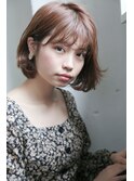 シースルーバングボブ