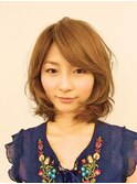 ブランジュ・くびれセミディ・大人かわいい・斜めバング
