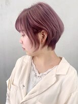 アルバム 銀座(ALBUM GINZA) ピンクショート_外ハネボブアッシュブラウンネオウルフ_ba271882