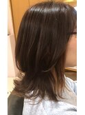 グレイカラー　×オレンジブラウン　×ブリーチインナーカラー