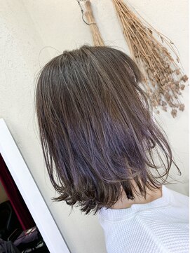 ミシェリー(misherry) くびれヘアアースカラーボブデザインカラーハイライト韓国風小顔