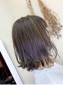 くびれヘアアースカラーボブデザインカラーハイライト韓国風小顔