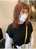オレンジカラーパーマ