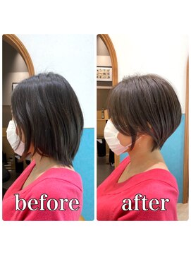 ロンド レグリーズ 立川(Lond leglise) 【山方 直也】耳かけ×マッシュショート×グレージュカラー