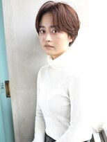 バース(BIRTH)&nbsp;天神【BIRTH】艶感ハンサムショートパーマ×チェリーブラウン　2