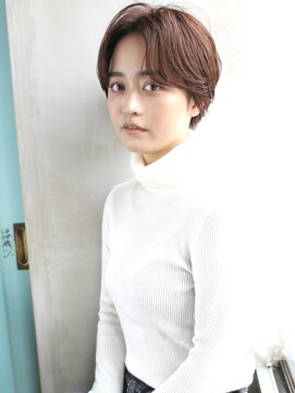 バース(BIRTH) 天神【BIRTH】艶感ハンサムショートパーマ×チェリーブラウン 2