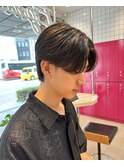 緩め毛流れパーマ