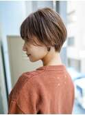 【GEEKS渋谷】マッシュショートボブ/キャラメルベージュ/冬ヘア