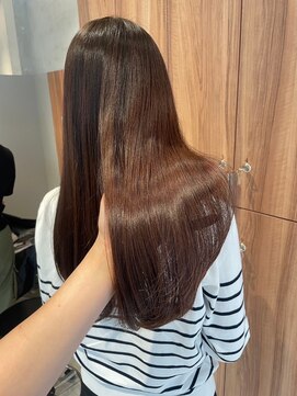 ガリカ 博多(Gallica) 【長まなみ】ブリーチなしうるつや髪のこっくりブラウンベージュ