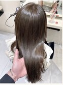レイヤーカット*ロングレイヤー*オリーブブラウン*艶髪