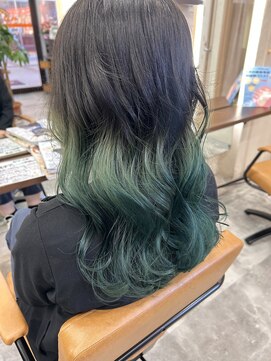 エイム ヘアメイク 横川店(eim HAIR MAKE) グラデーション×green