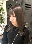 グレージュカラー透明感カラーダブルカラーケアブリーチレイヤー