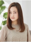 ワンカール前髪なしバング小顔カット大人艶髪ヘアー