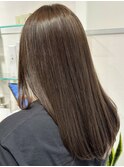 30代40代髪質改善酸性ストレートハイライトオリーブベージュ