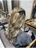 簡単ハーフアップ