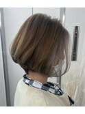 似合わせショート/フェザーショート/細めハイライト