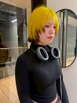 ステン(sten)&nbsp;裾カラー/デザインカラー/イエローカラー/レイヤーカット