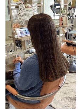 アシャ ヘアー ソリューション 神戸店(asha hair solution) イメチェン/ピンクベージュ/アンブレラカラー/前髪/摂津本山