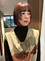 シーン(SCENE) ショートボブ 顔周りカット ボブレイヤー 髪質改善 ベージュ