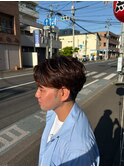 メンズマッシュ/センターパート/フェザーパーマ/10代/20代/30代