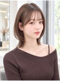 韓国前髪顔周り×ハッシュレイヤー 髪質改善カラー