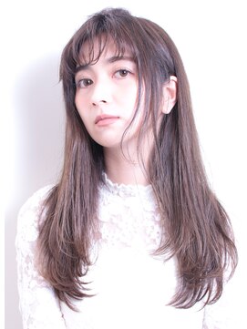 リメル 奥沢自由が丘店(Remel) 【Ash自由が丘/遠藤まりえ】フリンジバング×ツヤサラロング