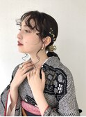 卒業式　成人式　振袖　袴　着付け　ヘアセット　金箔ヘア☆