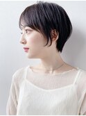 前髪ありショートカット/30代/40代/50代/60代/グレイヘア/矯正