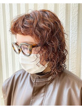 ネオリーブカップ 町田店(Neolive capu) パーマヘア×オレンジブラウン【Neolive capu 町田】