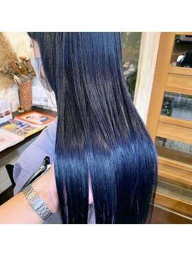 ボアップ 京橋店(boappu) #ディープブルー#ブルーカラー#ケアブリーチ#ケアブリーチ