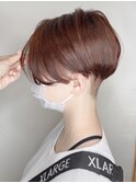 【morio 原宿】刈り上げ女子ハンサムショート　オレンジカラー
