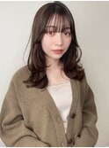 [中野莉子］韓国くびれヘア大人ミディアムシースルーバング1