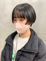 テトヘアー(teto hair) マッシュショート、前上りショート、ブルーブラック