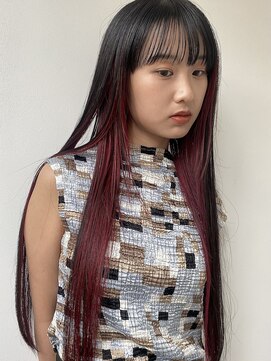 チェリッシュ 亀有(CHERISH) 深みレッドのインナーカラー