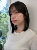大人可愛い20代30代40代肩ラインボブ×ダルグレージュ