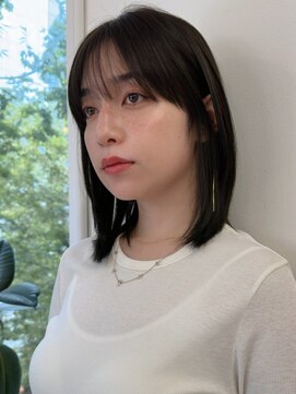 ハニーシブヤ(HONEY shibuya) 大人可愛い20代30代40代肩ラインボブ×ダルグレージュ