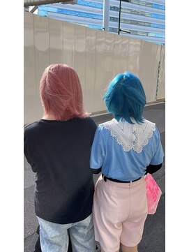 エンカウントバイマハロ 千葉(encount by mahalo) ホワイトピンク×ペールブルー