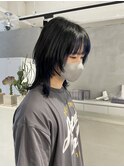 中性ウルフ　メンズウルフ　ウルフカット　ウルフインナー