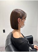 13 アプリコットオレンジ マロンベージュ 刈り上げボブ
