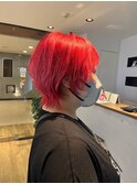 ウルフ/レッドカラー/ブリーチ/髪質改善/20代/30代/40代