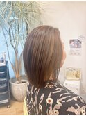 【うる艶ミディアム×ハイライトカラーベージュ】
