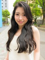 トローノ 栄(TRONO)&nbsp;グレージュカラー ナチュラルブラウン ロングウェーブ