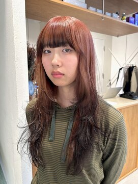 エルム 原宿 表参道(yelm) ロングレイヤーデザインカラーブリーチカラー裾カラー