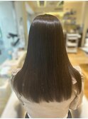  ロングストレート×高濃度水素カラー
