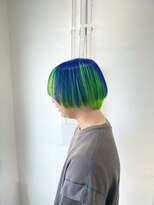 ミュー(Mu)&nbsp;アンブレラカラー　デザインカラー　黄緑　青